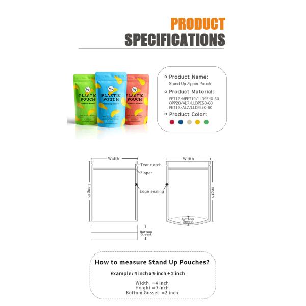 200 микронов сумок изготовленной на заказ закуски PE AL еды упаковывая и мешков BOPP CPP