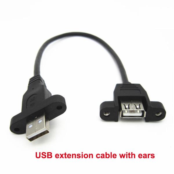 Male Female 28AWG Baffle Line Data Extension Cable HDPE With Ears