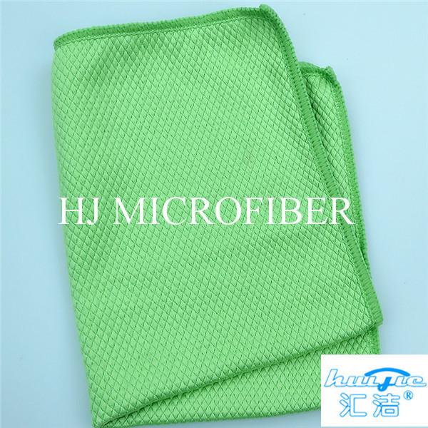 Home Used Cleaning Towel Microfiber Terry Towel Green Color Washing Tool For Kitchen