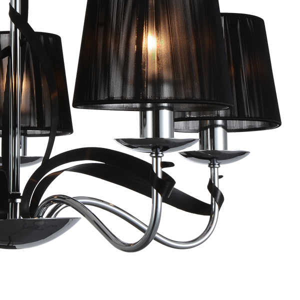 Black chic chandeliers with lampshade for Living room Bedroom Project Lighting (WH-MI-20)