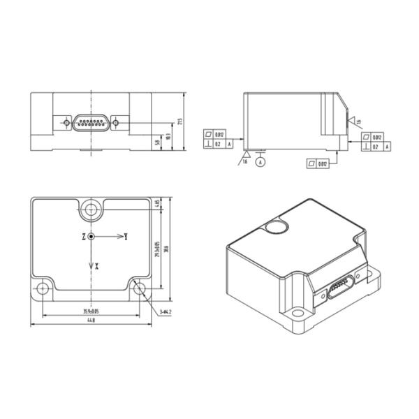 Длинное среднее время между сбоями 10 ((Kh MTBF) 3 оси Mems Гироскоп для промышленности
