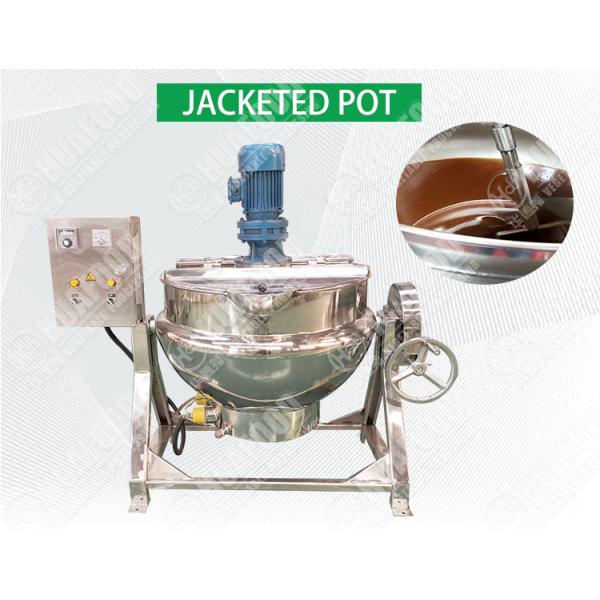 Electric double layer jacketed cooking kettle for food