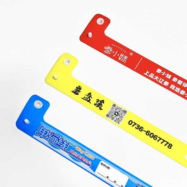 Custom Logo Disposable Id PVC/Vinyl Wristband With Tabs For Events