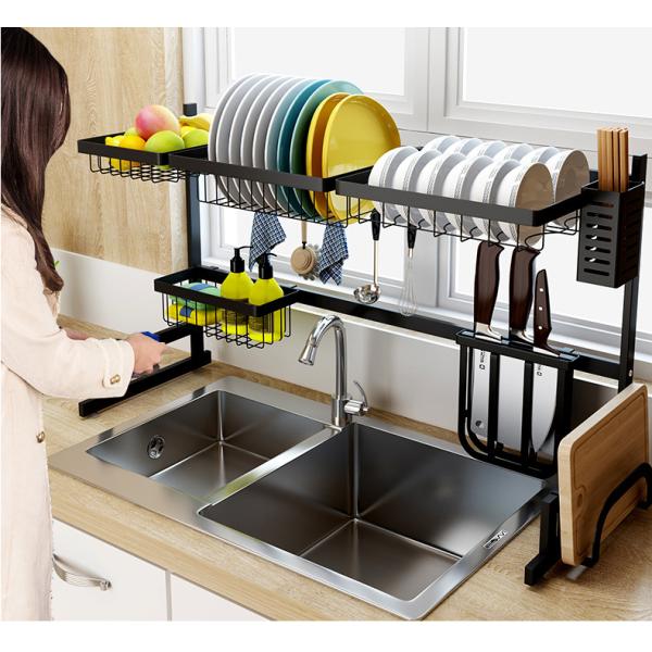 L65cm Steel Kitchen Basket Rack