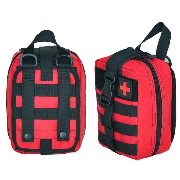 Military First Aid Pouch Bag, Military Chest Shoulder Backpack, Outdoor Emergency Survival Kit Quick Release Design