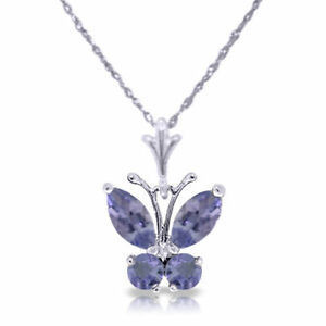 Collier naturel pendant d'Angara Tanzanite de solitaire pour les filles 14K de femmes