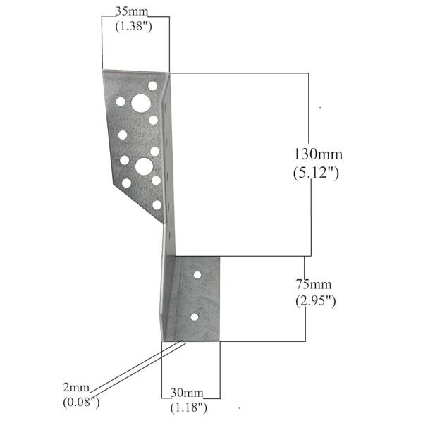Galvanised Z275 Joist Hanger for Decking Lofts Roofing 16,97 KN