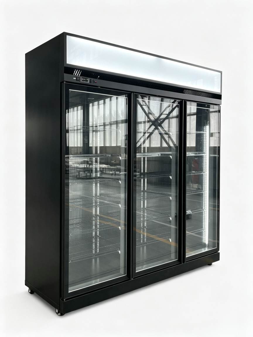 Multideck Upright Chiller Cabinet With Adjustable Wire Shelves For Supermarket
