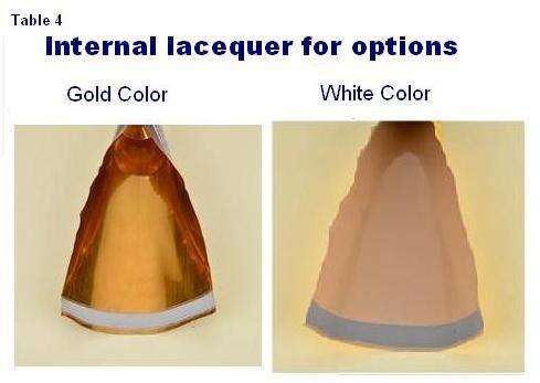 HS code 761210 Printed soft  empty aluminum tubes with golden or white internal coating