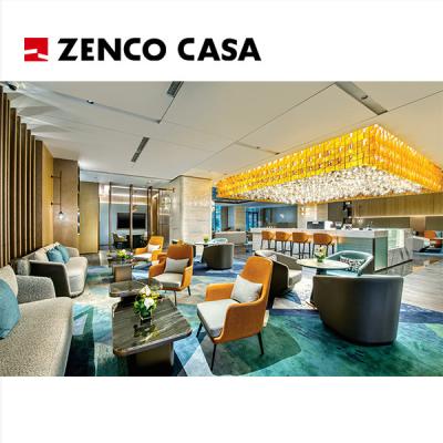 Five-Star Hotel Lobby Furniture Set Customization Project Including Double Sofa And Combination Coffee Table