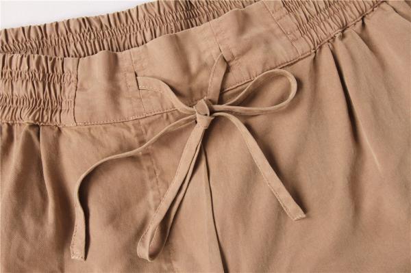 Stockpapa Khaki Ladies Spandex Shorts Casual Summer Shorts Womens