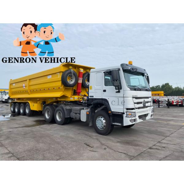 4 цапфы 60 заднего Tipper сброса тонн экспорта грузовика Semi к Кот-д'Ивуар