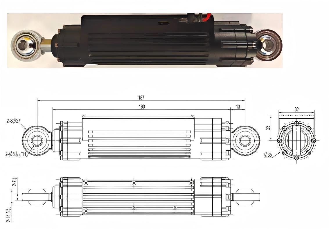 Humanoid Upper Arm Joint Linear Actuator--2000N