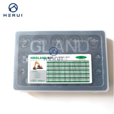 666 PCS Excavator Seal Kit O-Ring Box Hydraulic Rubber Repair Seal Kit O Ring Box