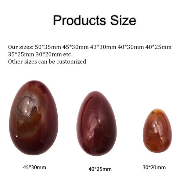Regional Feature Yoni Eggs Red Agate Natural Gemstone Jade Eggs For Women Kegel Exercise
