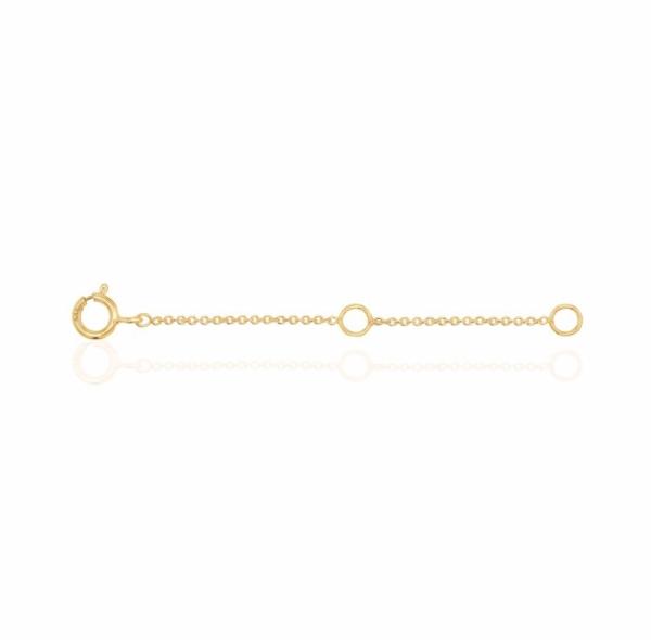 Gold Plated 925 Sterling Silver Bracelet and Necklace Chain Extender for Anniversary
