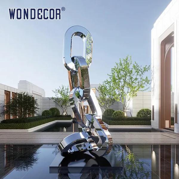 鉄の鎖のステンレス鋼 ミラーの彫刻220cmをカスタム設計しなさい