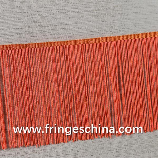 Fluorescent color custom design OEM rayon fringes trimming for garment clothes decoration