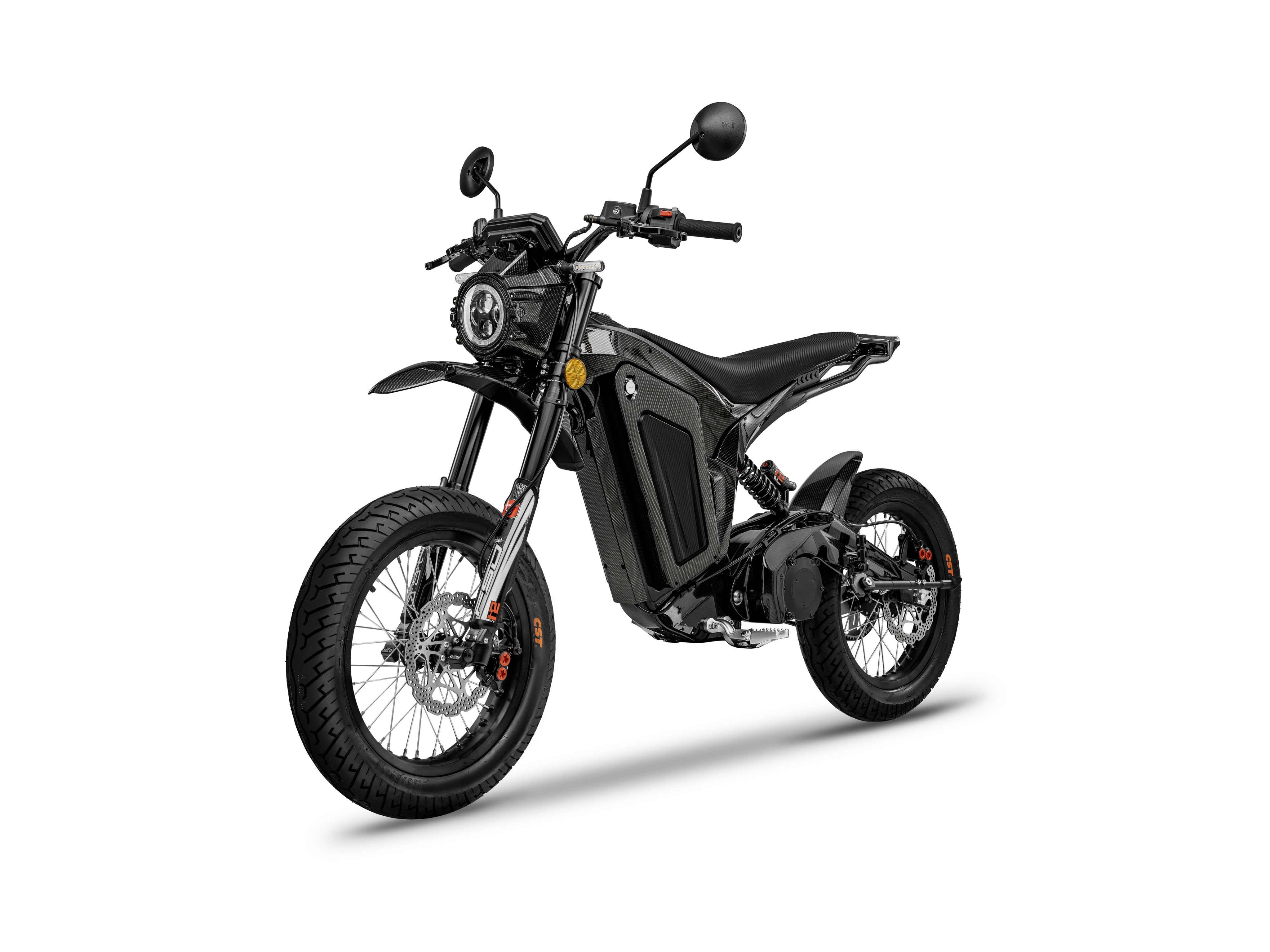 3000W Electric Performance Motorcycle with Carbon Fiber Frame and 72V Battery