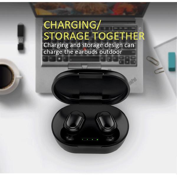 Wireless Earphone In Ear TWS Stereo Gaming Earbuds Bluetooth 5.0 Waterproof IPX-5 with 1-3 Hours Battery Charging Time