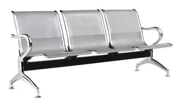 Silver 3 4 5 Seater Stainless Steel Accompanying Chair Hospital Waiting Chair Airport waiting Chair Bench