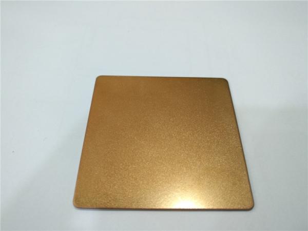 Pvc coating Rose gold sand blasting finish stainless steel sheet plate for decoration