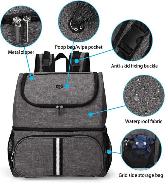 Pet Travel Bag For Dog Cat Weekend Tote Organizer Bag For Dogs Travel Food Carriers Bag