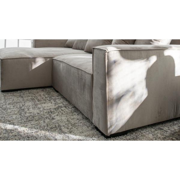 Wholesales low price couch Grey color fabric solid wood frame+high density foam cum sofa set for living room Apartment