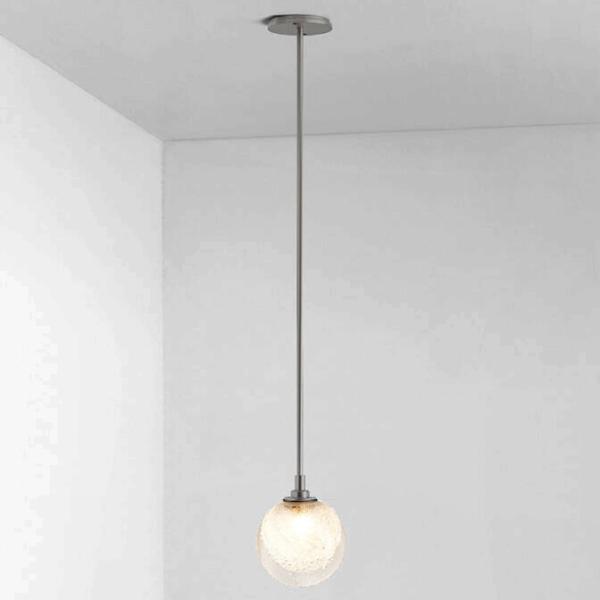 Minimalism Single Head Lamp Hanging Lights Simple Modern Living Room Fizi Pendant Light Crystal Ball Kitchen Lighting Fixture