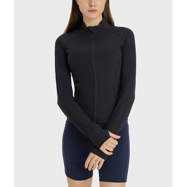 Zipper Pocket Horse Riding Tops Stand Collar Equestrian Jackets With Thumb Hole