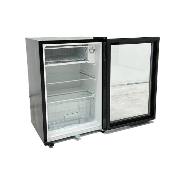 Adjustable Shelves Mini Beer Fridge Glass Door Beverage Fridge Noise Free