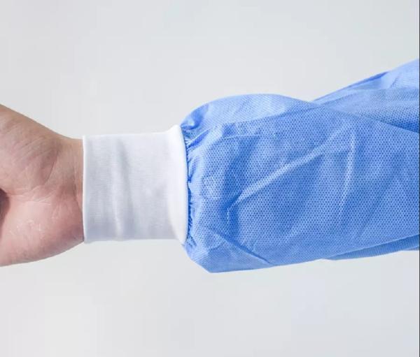 Vestido cirúrgico descartável não tecido 35g de SMS com colar curto