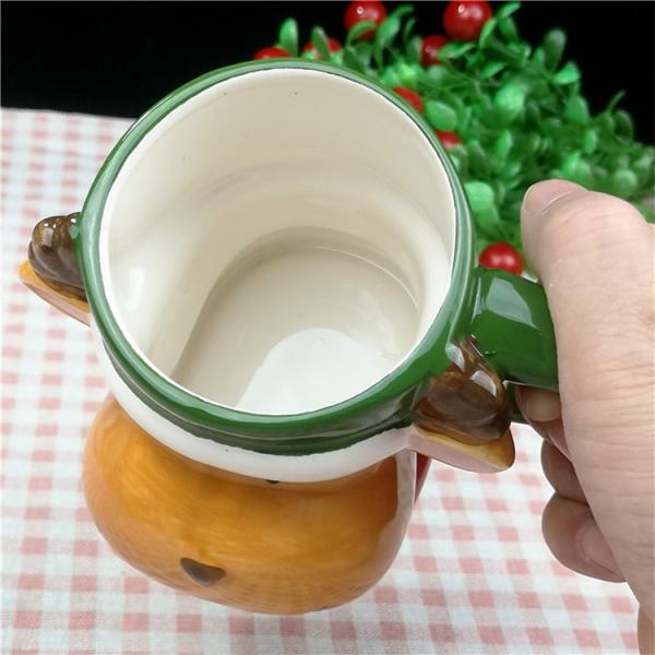 La modélisation 3D créative de la tasse 400ml de Noël couplent la tasse animale Handcrafted par cadeau de festival de tasse de lait de petit déjeuner de tasse de café