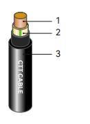 Cable d'alimentation en PVC isolé en PVC recouvert 0,6/1kV CU/PVC/PVC IEC60502-1 Température de fonctionnement du conducteur 70 °C