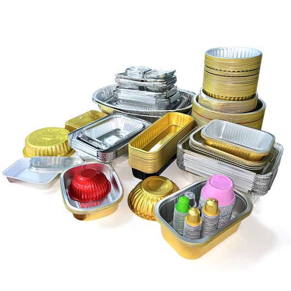 Алюминиевая фольга одноразовая прямоугольная контейнер для быстрого питания для барбекю