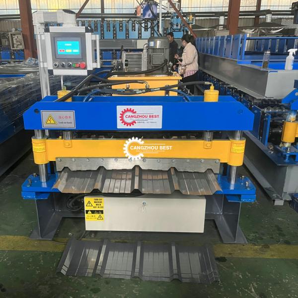 Tr5 PV5 Color Steel Roofing Sheet Roll Forming Machine PLC Cotrolled
