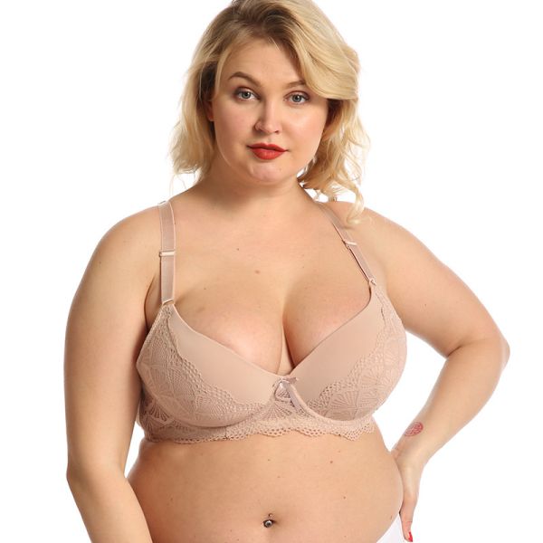 E Cup New Arrival Plus Size 40-50E Women Lace Bra Beautiful Back Comfortable Bra Women Plus Size