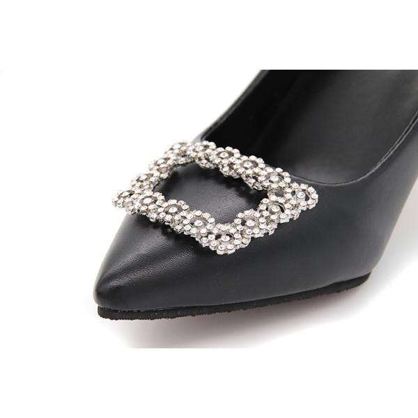 Rhinestone Ladies Crystal Shoes Decoration Accessories Silver Col