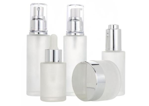 JIAZI 30g 50g Empty Cosmetic Bottles Jar Set Frosted Glass Eco Friendly