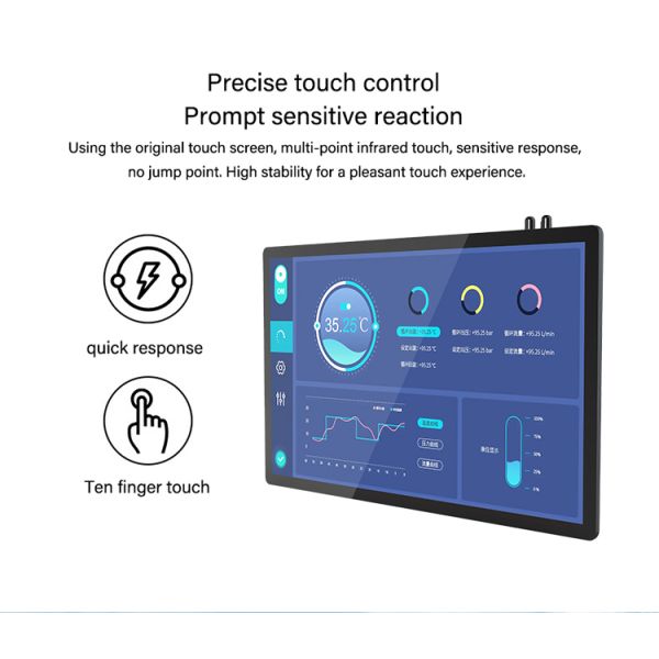 27-Inch IP65 HMI Touch Screen Panel PC Intel Core I7/i5 1920x1080 Resolution Wide Operating Temperature Industrial Computer