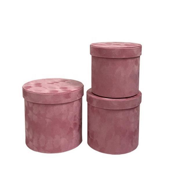 Poignée en cuir Boîte de papier artisanal Boîte d'emballage Seau cadeau Boîte d'emballage rose vert