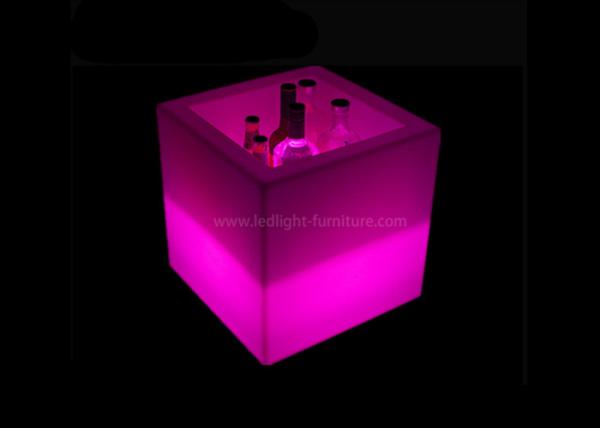 Cubeta de gelo de controle remoto do diodo emissor de luz do quadrado recarregável para a exposição do vinho da barra