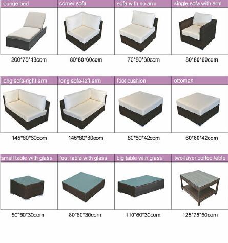 outdoor rattan modular sofa-15 series