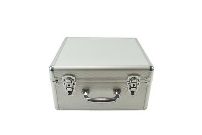 Light Weight Portable Watch Case Aluminum Watch Carry Box Silver Removable Trays