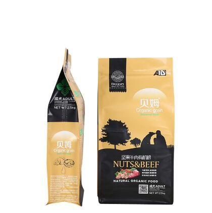 Accept Custom Order High Quality Flat Bottom Dog Food Packaging Feed Bags For Sale