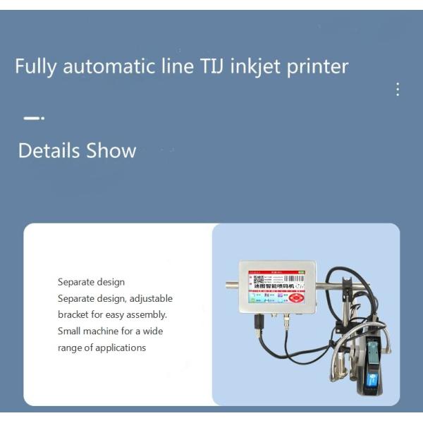 2-12.7mm Print Dimension Industrial TIJ Inkjet Printer for Bottle Plastic Pouches Bags