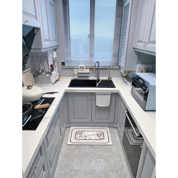 L Shaped Kitchen Cabinet Simple Design With Open Shelves For Apartment