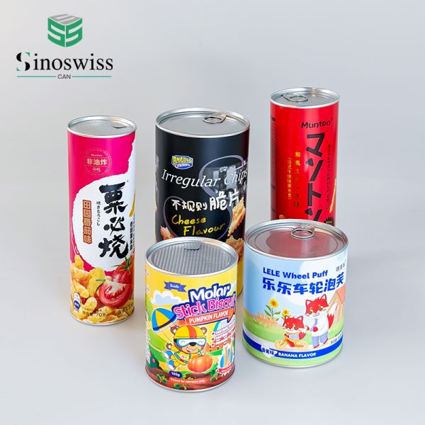 OEM Food Paper Cans Packaging Moisture Proof Cylindrical Paper Tube Anti Squeezing