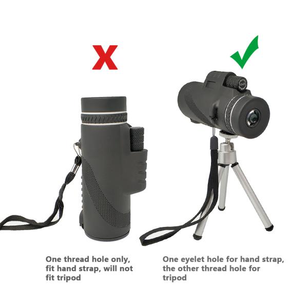 Monocular сигнала телеобъектива 40X60 взрослых располагаясь лагерем водоустойчивый с держателем смартфона