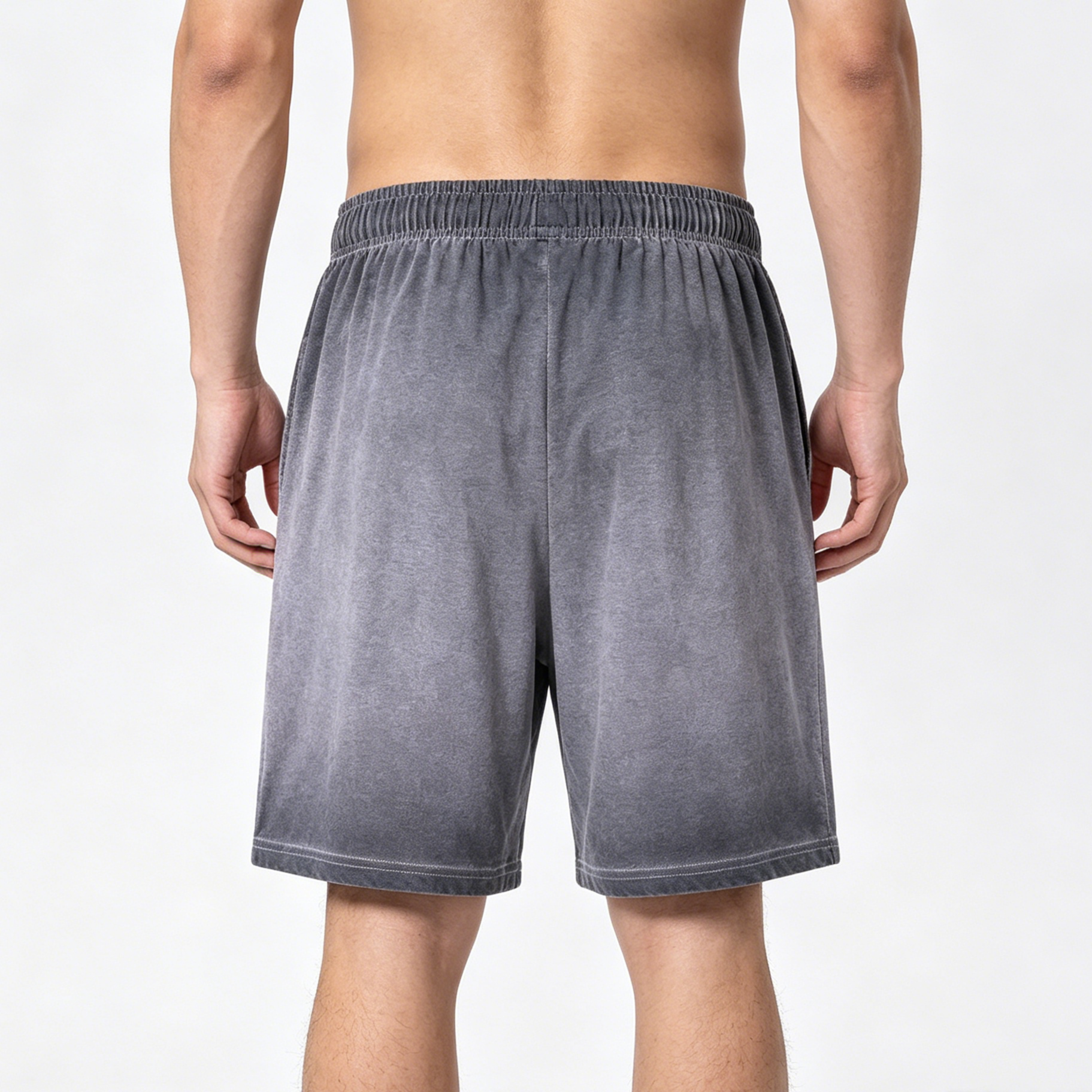 Vintage 100% Cotton Mens Shorts Mid Stretch Knee Length Casual Shorts 300GSM Heavyweight 5 Pocket